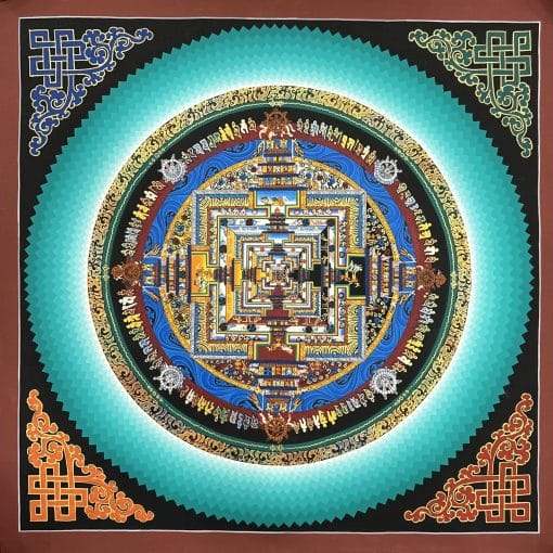 Tranh Mandala Kalachakra Ngọc